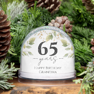 Any Age Happy Birthday Grandma Photo Snowglobe