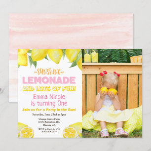 ANY AGE - Lemon Lemonade Birthday Invitation
