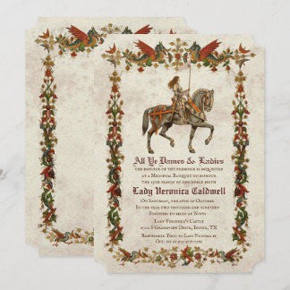ANY AGE - Medieval Renaissance Birthday Invitation