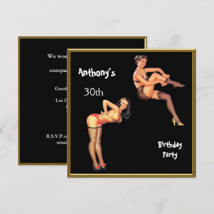 Any Age Men's Birthday Party Invitation