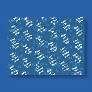 Any age & name personalized happy birthday tissue paper