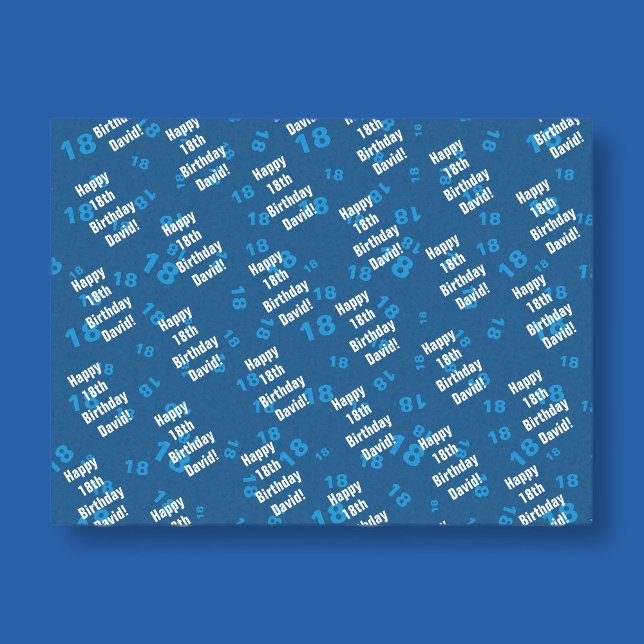 Any age & name personalized happy birthday tissue paper (Creator Uploaded)