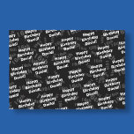 Any age & name personalized happy birthday wrapping paper sheet<br><div class="desc">Cool,  stylish,  editable text.</div>