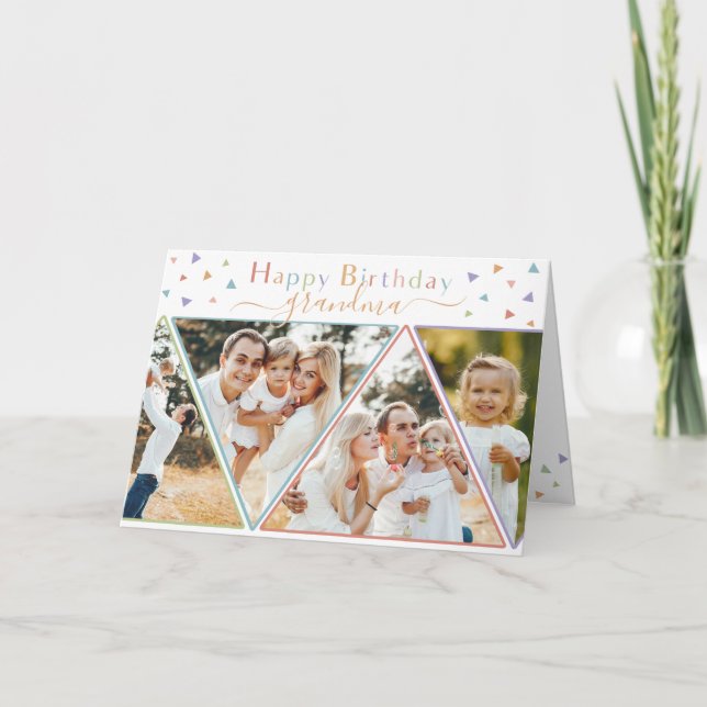 Any Age Photo Birthday Card – Personalized Group G (Front)