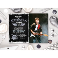 ANY AGE - Photo Rockstar Birthday Invitation