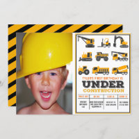 ANY AGE - Under Construction Birthday Invitation