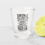 Any Age Vintage Whiskey Themed Birthday Gift Shot Glass<br><div class="desc">Are you looking for chic and stylish birthday shot glass as a gift for a party? Check out this Any Age Vintage Whiskey Themed Birthday glass. It has a beautiful Vintage Whiskey Label Look,  with gold letters . Have a great party! With love Frankie   Marlow.</div>