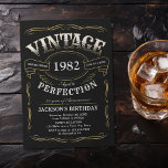 Any Age Vintage Whiskey Themed Birthday Invitation<br><div class="desc">Inspired by classic whiskey label,   this black and gold fun vintage aged to perfection adult birthday invitation is great for 30th,  40th,  50th,  60th,  70th,  80th,  90th or any other age birthday party,  surprise party,  or any other occasion! Custom it with  your own text and party information.</div>