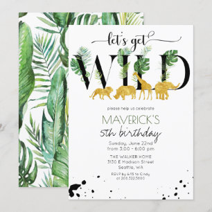 ANY AGE - Wild Birthday Jungle Safari Invitation