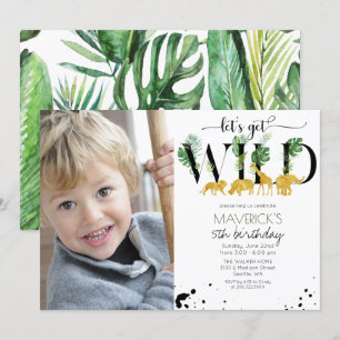 ANY AGE - Wild Birthday Jungle Safari Invitation