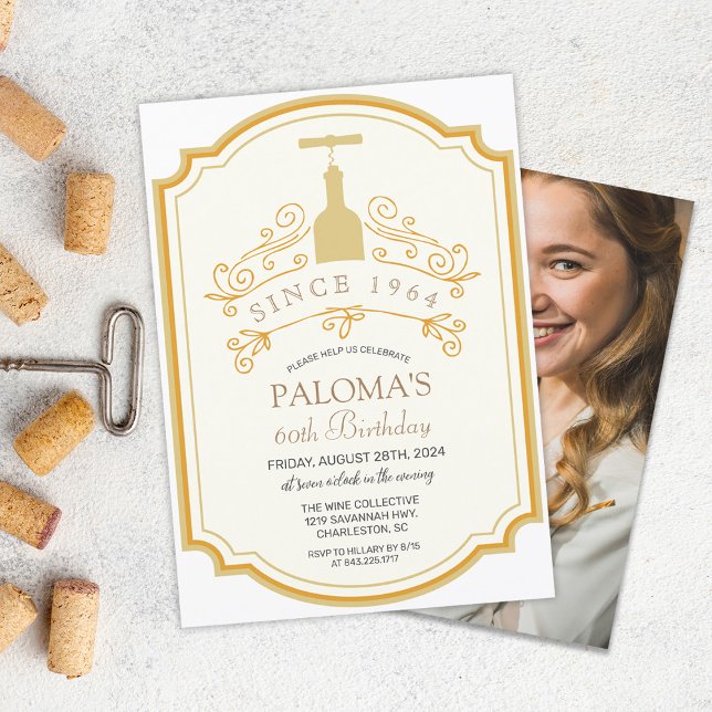ANY AGE - Wine Label Birthday Invitation (Creator Uploaded)