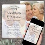 ANY Anniversary 2 Photo Elegant Script Overlay Invitation<br><div class="desc">Invite family and friends to a simply elegant anniversary party with a stylish 2 photo overlay invitation. All wording is simple to customize for any year wedding anniversary. It includes completely personalized information, such as marriage date, vow renewal ceremony plans, surprise party details, dress code, rsvp, website, etc. (IMAGE PLACEMENT...</div>