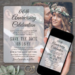 ANY Anniversary 2 Photo Elegant Script Overlay Save The Date<br><div class="desc">Announce the joyful news of your upcoming anniversary with unique custom photo overlay save the date invitations. The two photos and all wording are simple to personalize for any year wedding anniversary. Customize it for any type of marriage celebration, such as a vow renewal ceremony, sequel wedding, cocktail hour reception...</div>