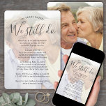 ANY Anniversary 2 Photo Overlay We Still Do Party Invitation<br><div class="desc">Invite family and friends to a simply elegant anniversary celebration with a stylish 2 photo overlay "We Still Do" invitation. All wording is simple to customize for any year wedding anniversary. It includes completely personalized information, such as marriage date, vow renewal ceremony plans, surprise party details, reception information, dress code,...</div>