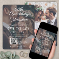 ANY Anniversary Party Elegant 2 Photo & QR Code