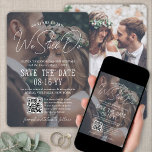 ANY Anniversary Party We Still Do QR Code & Photos Save The Date<br><div class="desc">Announce the joyful news of your upcoming anniversary celebration with unique custom photo overlay "We Still Do" save the date invitations. The 2 pictures, scannable QR code, and all wording on this invitation template are simple to personalize for any year wedding anniversary. Customize it for a sequel wedding, vow renewal...</div>