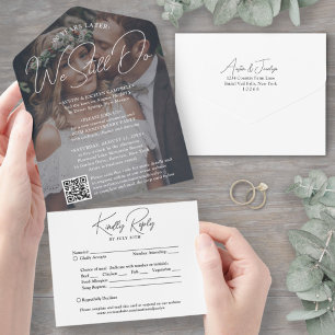 ANY Anniversary We Still Do Party QR Code & Photo All In One Invitation