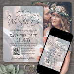 ANY Anniversary We Still Do QR Code 2 Photo Party Save The Date<br><div class="desc">Announce the joyful news of your upcoming anniversary celebration with unique custom photo overlay "We Still Do" save the date invitations. The 2 pictures, scannable QR code, and all wording on this invitation template are simple to personalize for any year wedding anniversary. Customize it for a sequel wedding, vow renewal...</div>