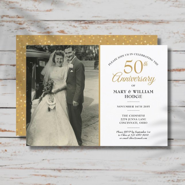 Any Anniversary Year Together Wedding Photo Invitation (Creator Uploaded)