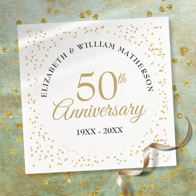 Any Anniversary Year Wedding Confetti Napkin (Creator Uploaded)