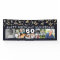Any Birthday 12 Photo Collage Black Gold Streamers