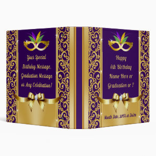 ANY CELEBRATION, Mardi Gras Mask Photo Album, Binder