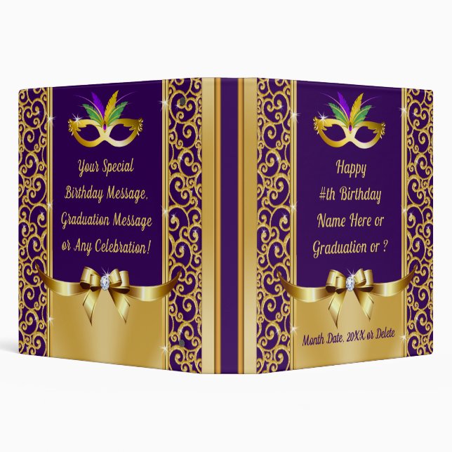 ANY CELEBRATION, Mardi Gras Mask Photo Album, Binder (Background)