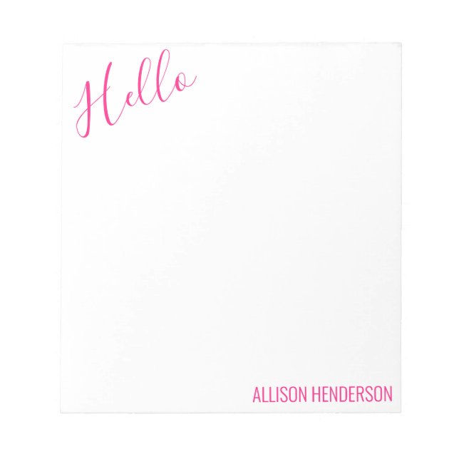 Any Color - Block & Script Sentiment Notepad (Front)