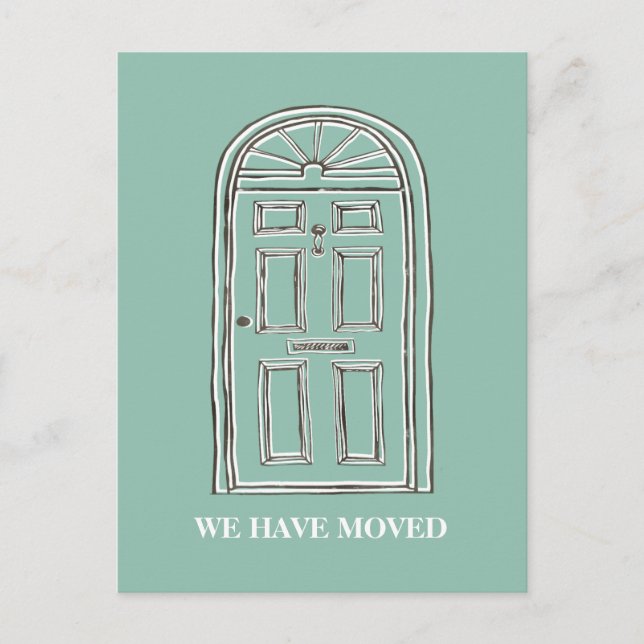 ANY COLOR - Door Moving Announcement Postcard (Front)