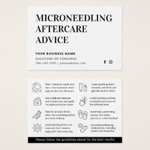 Any Color Microneedling Aftercare Instruction Card