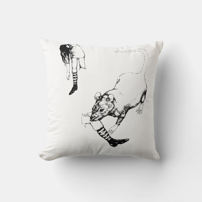 ANY COLOR! Rat with Doll Leg Pillow (Front)