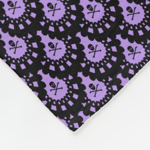 ANY COLOR! Skull and Crossbones Lace Blacke Fleece Blanket