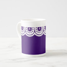ANY COLOR! Skull Lace Tea Cup