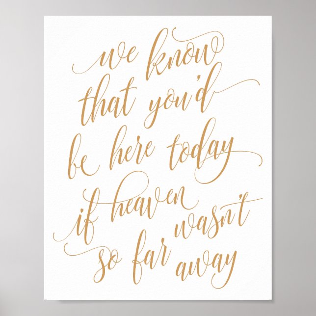 ANY COLOR! Wedding Memory Sign - Luxe Calligraphy (Front)