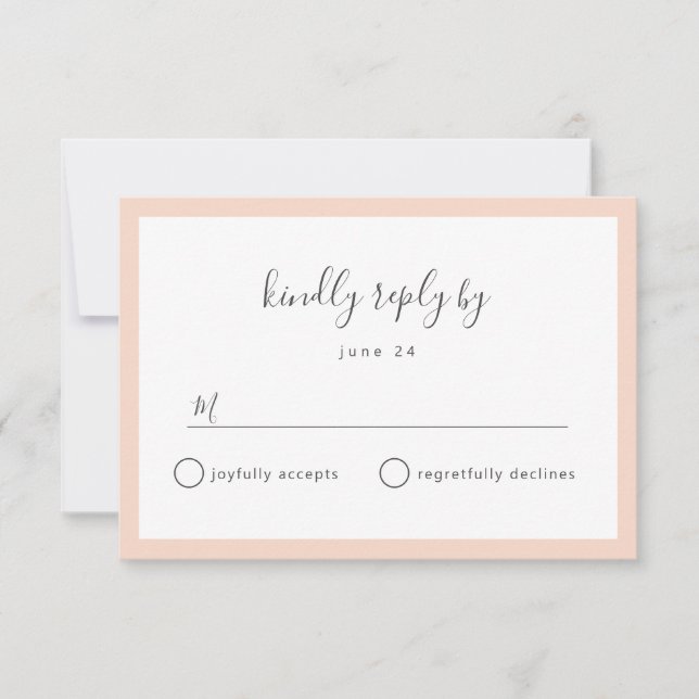 ANY COLOR wedding RSVP reply cards for buffet (Front)