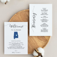 Any Colour Alabama Wedding Welcome Letter Itinerar