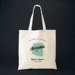 Any Colour Arizona Wedding Welcome Bag, Tote Bag<br><div class="desc">Wedding weekend welcome gift bag for out of town guests to your wedding, featuring image of Arizona. You may edit the colours for any part of this design, as well as move the heart to the location of your wedding. To change colours, click personalize and then "edit using the design...</div>