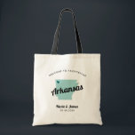 Any Colour Arkansas Map Wedding Welcome Bag, Tote Bag<br><div class="desc">Wedding weekend welcome gift bag for out of town guests to your wedding, featuring image of Arkansas. You may edit the colours for any part of this design, as well as move the heart to the location of your wedding. To change colours, click personalize and then "edit using the design...</div>