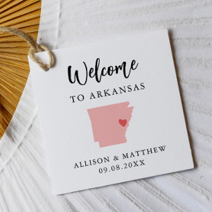 Any Colour Arkansas Wedding Welcome Bag Favour Tags