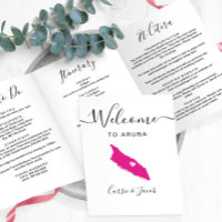 Any Colour Aruba Wedding Bag Welcome Itinerary