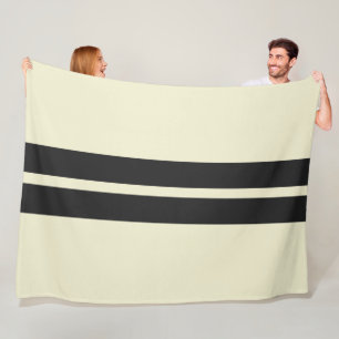 Any Colour Background & Black Car Racing Stripes Fleece Blanket
