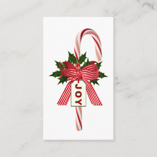 Any Colour Background Candy Cane "Joy" Christmas Enclosure Card