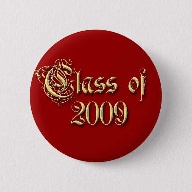 Any Colour Background Class of Graduation  2 Inch Round Button (Front)