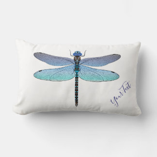 Any Colour Background Dragonfly Lumbar Pillow