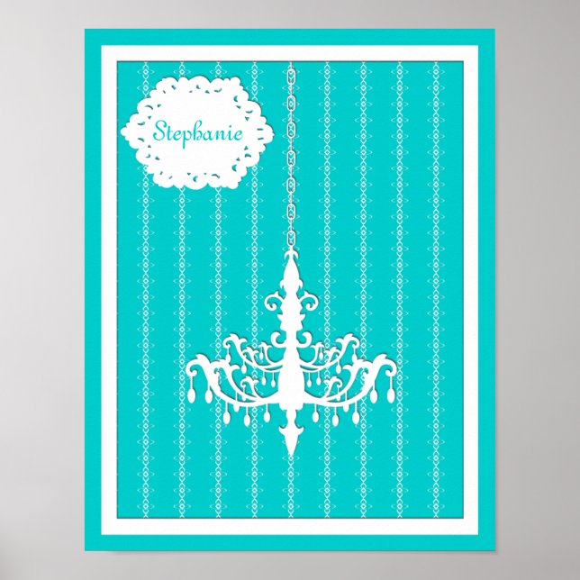 Any Colour Background - Modern Baroque Personalize Poster (Front)