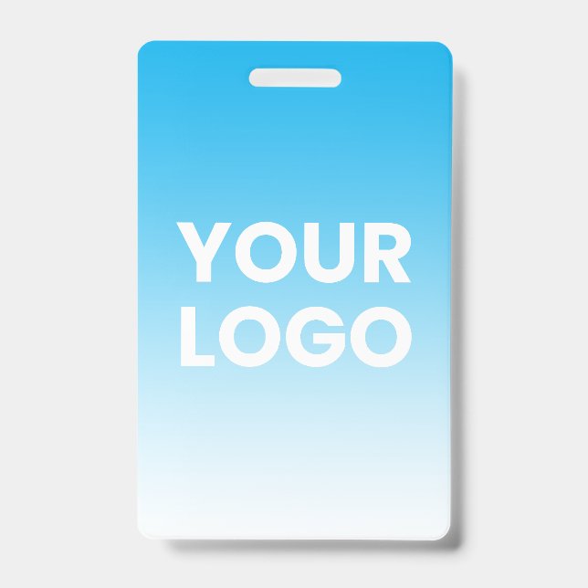 Any Colour Background | White Gradient & Your Logo Badge (Front)