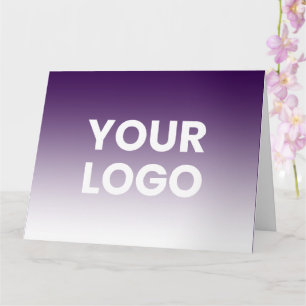 Any Colour Background White Gradient & Your Logo Card