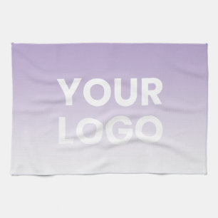 Any Colour Background   White Gradient & Your Logo Kitchen Towel