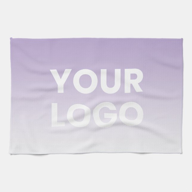 Any Colour Background | White Gradient & Your Logo Kitchen Towel (Horizontal)