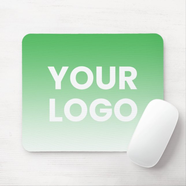 Any Colour Background | White Gradient & Your Logo Mouse Pad (With Mouse)